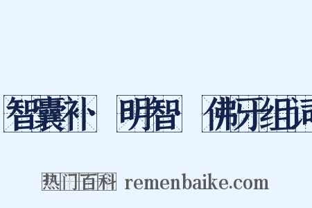 智囊补·明智·佛牙组词是什么意思的图片